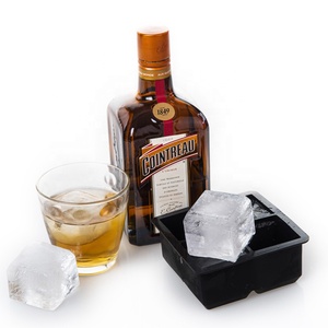 Bandeja de cubitos de hielo de silicona cuadrada <span class=keywords><strong>Jumbo</strong></span>, molde de congelador extragrande para cócteles, café y repostería - Product Image 2
