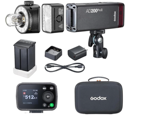 Flash de studio <span class=keywords><strong>Godox</strong></span> <span class=keywords><strong>AD200pro</strong></span> II 2.4G TTL 1/8000 HSS pour photographie en extérieur, lampe de poche avec batterie au lithium 2900mAh - Product Image 1