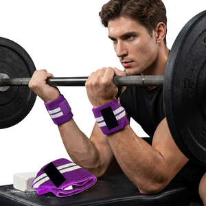 Poignets de gymnastique professionnels de haute qualité coton élastique antidérapant pour fermeture respirant personnalisable - Product Image 1