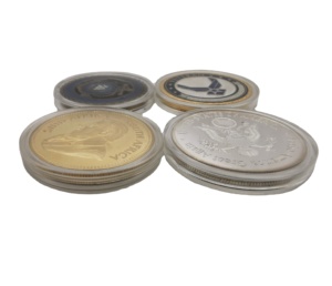 Custom Metal Spanish Antique Gold Eye Shape <strong>Coin</strong>