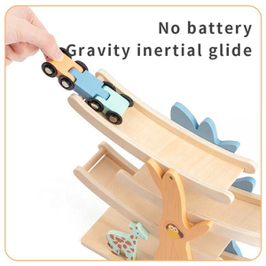 Montessori Race Track <strong>Wooden</strong> <strong>Car</strong> <strong>Ramp</strong> Racer <strong>Toy</strong> Tree Shape Multi Level Race Track Educational Learning <strong>Toy</strong> for Preschool Kids - Product Image 4
