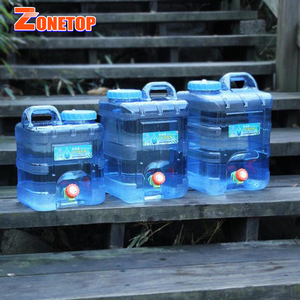 Zonnetop — réservoir d'eau en plastique, seau d'eau de Camping carré pour l'extérieur avec robinet, PC de qualité alimentaire, 10l 15l 20l - Product Image 2