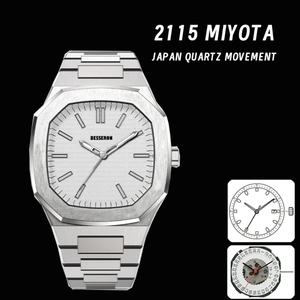 Reloj de Pulsera de Cuarzo para Hombre, de Acero Inoxidable, Analógico, de Negocios, a la Moda, Resistente al Agua, de Lujo, con Logotipo Personalizado, Ultrafino, Japonés, de 44 mm - Product Image 2