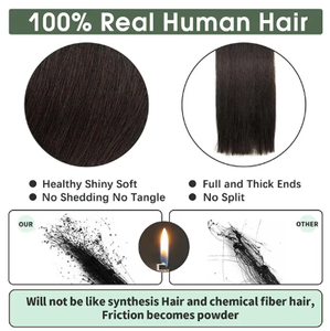 Extensiones de Cabello Natural Ondulado Invisible con Cinta Adhesiva, 100% Cabello Humano Ruso Doble Trama Remy Grado 9A, Sin Enredos ni Caída - Product Image 5