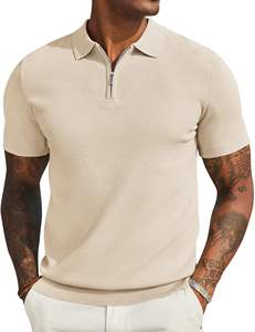 เสื้อโปโลแขนสั้นผ้าถักน้ำหนักเบา ระบายอากาศได้ดี สวมใส่สบาย ผลิตจากวัสดุ OEM 89% วิสโคส 11% ไนลอน  แบบครึ่งซิป  สำหรับกอล์ฟ  รับสกรีนโลโก้ - Product Image 2