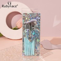 RubyFace – pinceaux cosmétiques professionnels à poignée en diamant, avec le meilleur prix, Kit de maquillage, 10 pièces