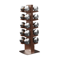 Cadeaux de Noël les plus vendus : Ensemble d'haltères de luxe en noyer 10 kg unisexe pour la décoration intérieure Favofit