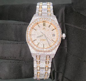 Women's Stainless Steel 38mm Fashion Business <b>Watch</b> with VVS Moissanite Diamonds - Product Image 1