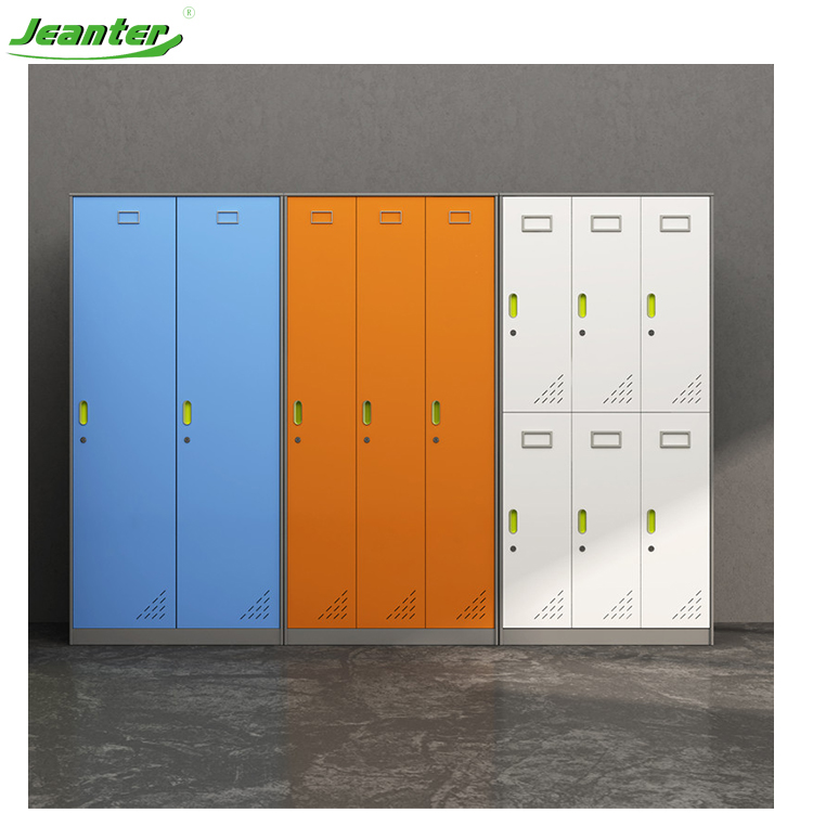 Заводская цена, 3 вертикальных металлических шкафчика с порошковым покрытием и 3 дверцами