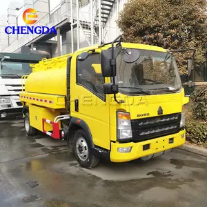 Çin Howo 116HP 5000 Gallon yakıt deposu kamyon 4*2 yakıt deposu dizel kamyon