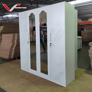 Armoire métallique 4 portes à bascule en acier pour <span class=keywords><strong>chambre</strong></span> à coucher, prix usine - Product Image 6