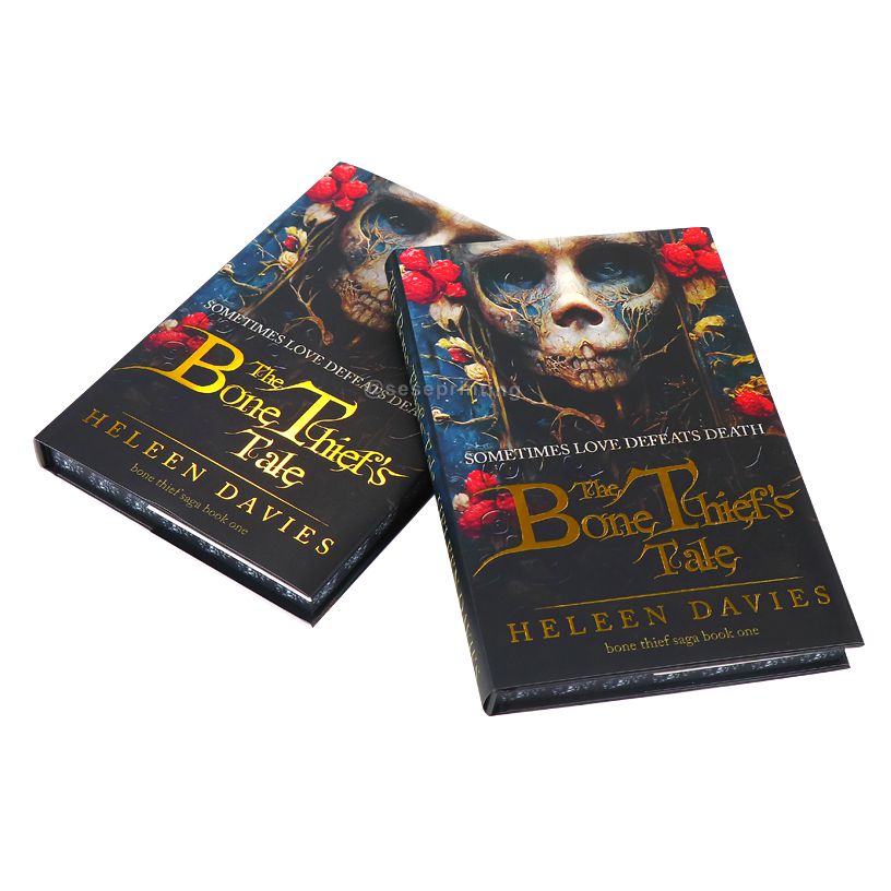 Book Printing Services Customized Printing Sprayed Stenciled Edges Hardcover Novel Books With Slipcase