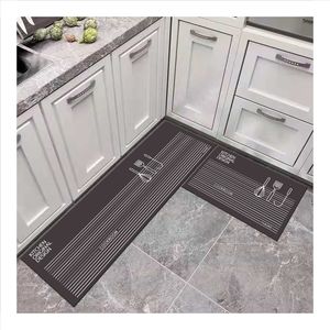 Juego de alfombrillas antideslizantes de cocina con diseño de rompecabezas moderno, alfombrilla de pie lavable tejida de PVC y poliéster acolchada para uso en baño y oficina - Product Image 5