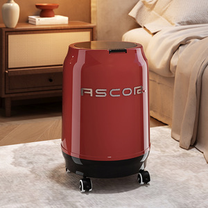 Ascor Waste <b>Bin</b> <b>Large</b> Capacity Cylindrical With Wheels For Home Indoor Use - Product Image 3