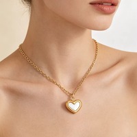 Ensemble de bijoux classique en forme de cœur, 3 en 1, en acier inoxydable, argent, or, boucles d'oreilles, collier, bracelet, cadeau d'anniversaire pour femmes, saint-valentin
