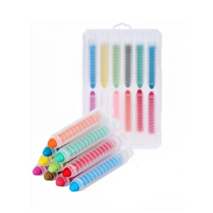 Set <span class=keywords><strong>di</strong></span> 12 Gessetti Colorati Senza Polvere per Bambini con Impugnature Scanalate Facili da Impugnare, Lavabili, per Cavalletti e Sale Giochi - Product Image 1
