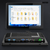 Panel PC Industrial Todo en Uno Integrado sin Ventilador de 12.1/13.3/15/15.6/21.5 Pulgadas, Pantalla Táctil, Puertos HD RS232 RS485 COM