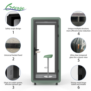 Diseño moderno montado móvil portátil reunión trabajo <span class=keywords><strong>Estudio</strong></span> Vocal silencio privado 0ffice Pod cobertizo cabina insonorizada acústica - Product Image 5