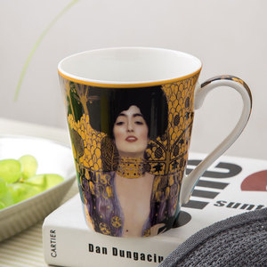 Custav <span class=keywords><strong>Klimt</strong></span> Peinture Tasse à café de luxe dorée de haute qualité 400 ml pour cadeau d'affaires, cadeau souvenir - Product Image 4