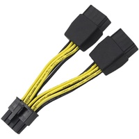Kabel Ekstensi Catu Daya Kartu Grafis 8P ke Adaptor Dual 8P untuk GPU K80 M40 M60 P40 V100 A6000 CMP 100-210 170HX