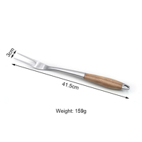 Spatule, fourchette, pinces, couteau, brochettes, brosse à barbecue, en métal, résistant à la chaleur, facile à nettoyer, non revêtu, ensemble d'ustensiles pour le camping et l'extérieur 3/9/20