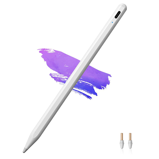 Pencil Stylus Pen for iPad (2018-2021) - Active Pencil with Palm Rejection, Compatible with iPad Pro (11/12.9"), iPad