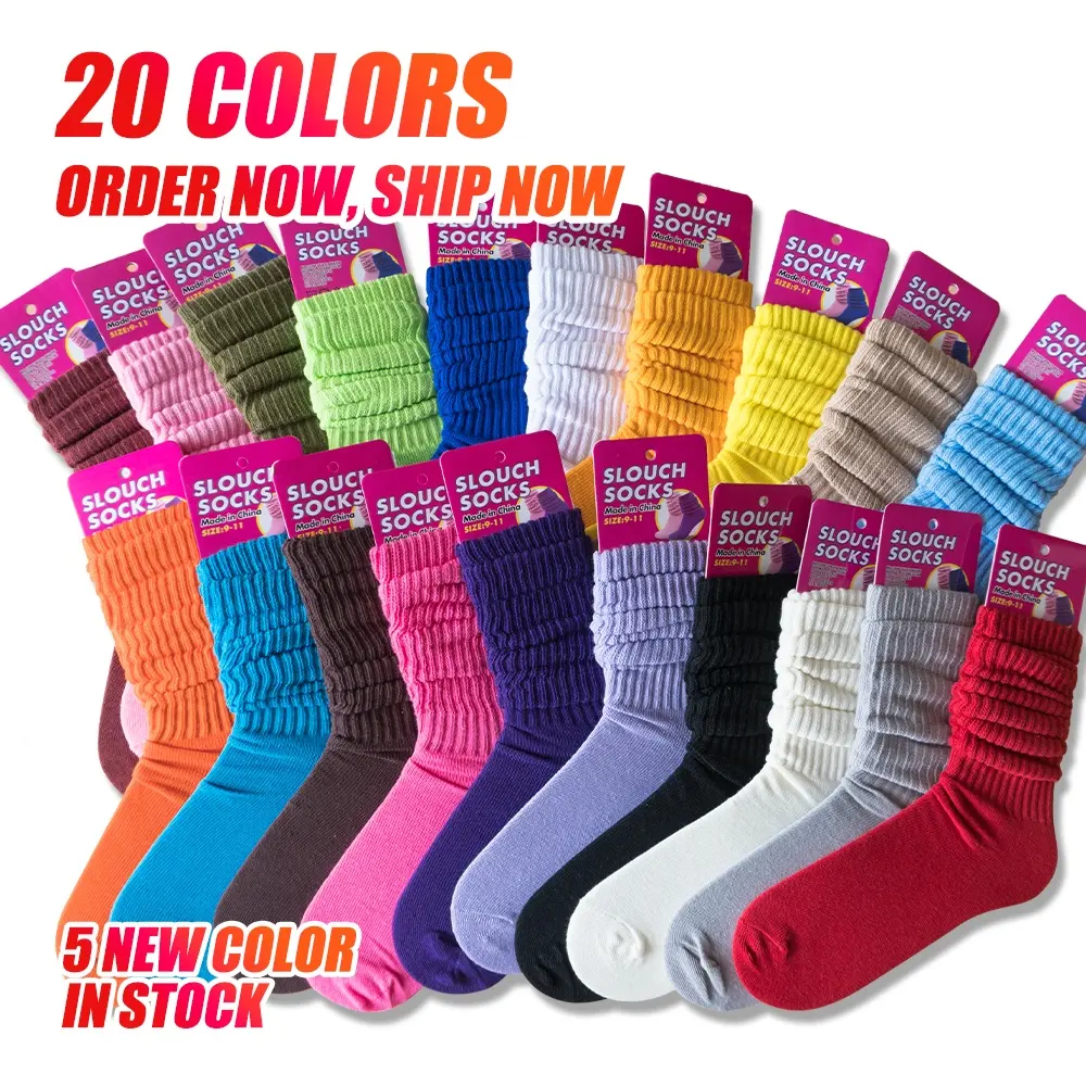 Uron brand the most popular regular long slouch socks for women slouch socks