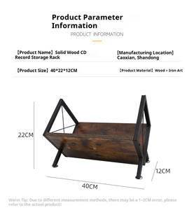 Support de disques vinyles moderne en bois massif réglable, support de rangement pour <span class=keywords><strong>CD</strong></span>, grande capacité, pour salon, meubles de maison - Product Image 2