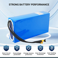 Batterie de vélo électrique 36V 48V 52V 10Ah 20Ah 30Ah Batterie au lithium pour vélo électrique 1000W avec chargeur de vélo électrique