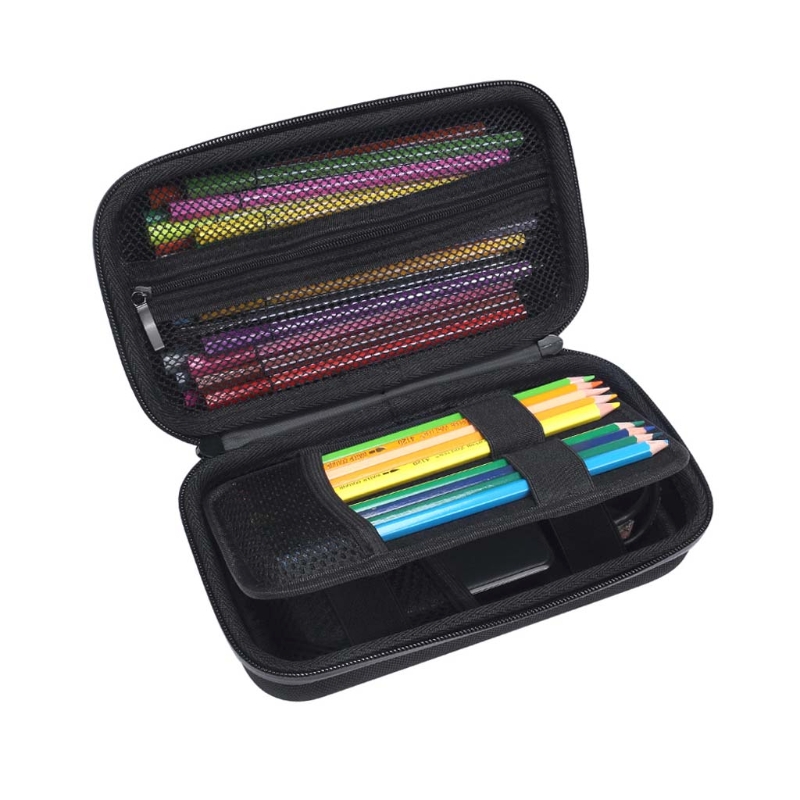 Персонализированный вместительный жесткий пенал eva на молнии с сеткой