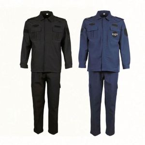 China Navy Blue Security Guard Uniform Set-Cartoon Style Eco-Friendly Promotional <b>Top</b> and Pants with Custom Logo - Product Image 6