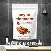 Gélules de cannelle de Ceylan OEM, capsules d'huile MCT, complément alimentaire hautement biodisponible, 300 unités