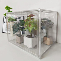 Serre d'incubation transparente en acrylique empilable SMOOTUNING pour plantes tropicales, idéale pour la coupe de fleurs et l'humidification en intérieur