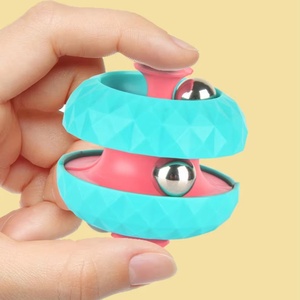 Spinner Antiestrés Innovador de Plástico Azul, Juguete Sensorial para Dedos, Cubo Giratorio de Pinball, Juguete de Descompresión - Product Image 1