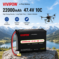 Pin LiPo 22000mAh 47.4V 10C 12S mới về dành cho máy bay không người lái nông nghiệp với đầu nối QS8 tùy chỉnh, có sẵn trong kho