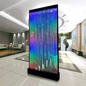 Hot Sale Home Decor Dancing LED Acrílico Bolha de Água Pillar usado para Wall Decor com Multi Cores LED Light Wall Fountain