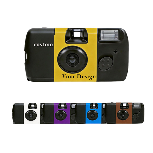 Popular Custom 35mm Film Disposable Camera with Flash Logo for Wedding