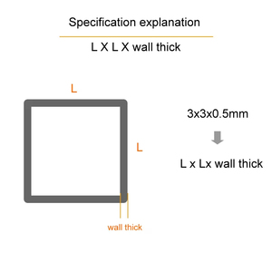 304 thép không gỉ Nhỏ Ống vuông ống rỗng vuông thép thanh đường kính nhỏ hình chữ nhật ống 3x3 4x4 5x5 6x6 7x7 8x8 - Product Image 6