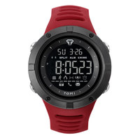 Jam Tangan Elektronik TOMI Sport dengan Fungsi Stopwatch, Diameter Dial 50mm, Tali Kulit, Mesin Hangzhou, Desain Sederhana dan Multifungsi