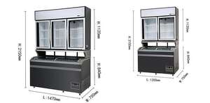 מקרר תצוגה גדול נסיעה משפחתית מקרר סופרמרקט ובמקפיא ארון גלידה - Product Image 6