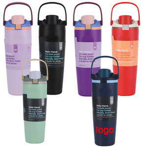 Bouteille d'eau en acier inoxydable isolée gratuite avec paille Bouteille d'eau de sport sans BPA idéale pour les voyages Sip 30oz 40oz Owal Freesip - Product Image 2