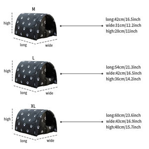 ผ้า Oxford แบบพกพากันน้ําสัตว์เลี้ยงสุนัขกลางแจ้งสัตว์เลี้ยงสุนัขฤดูหนาวที่อบอุ่นล้อมรอบบ้านแมวพร้อมหลังคา - Product Image 2