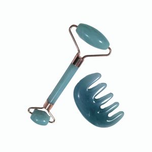 Vente directe usine : Ensemble de peigne Guasha en résine et rouleau facial de haute qualité pour le lifting du visage - Product Image 5