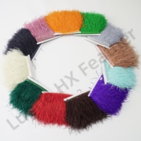 Frange de plumes d'autruche teintées en gros pour robes de fête, de carnaval, de danse et accessoires vestimentaires