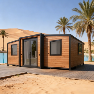 Maison préfabriquée portable de 20 pieds, extensible, pliable, mobile, en acier, panneau sandwich, 2-3 chambres, Australie - Product Image 1