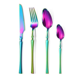 Juego de Cubiertos de Acero Inoxidable de Lujo con Diseño de Cintura Estrecha, <span class=keywords><strong>Cubertería</strong></span> Moderna con Acabado Espejo para Bodas, Hoteles y Restaurantes - Product Image 3