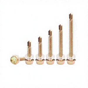 Tornillo Autorroscante Hexagonal de Acero Galvanizado ISO Métrico Junchuang al por Mayor para Ingeniería de Decoración de Edificios - Product Image 1