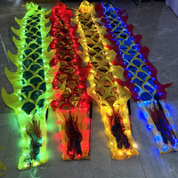 Ruban lumineux LED pour danse du dragon chinois avec bâton, serpent lumineux Poi sans tête de dragon, accessoires de performance de fitness en extérieur