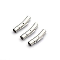 5 fermoirs à pression en acier inoxydable doré, lot de 10 pièces, pendants pour cordon en cuir, connecteurs de haute qualité, vente en gros