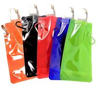 Bouteille d'eau pliable personnalisée fournie par l'usine Pochette debout réutilisable pour voyage Gym Camping Randonnée